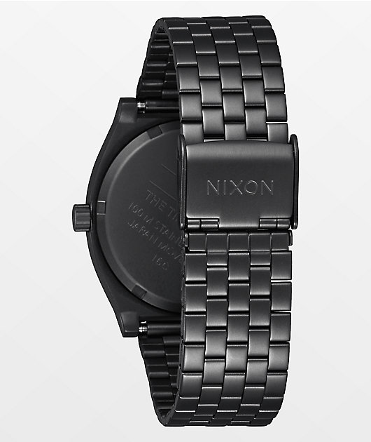 Nixon Time Teller Matte Black, Gold, & Burgundy Watch