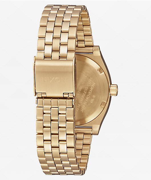 Nixon Time Teller Medium Light Gold & Vintage White Analog Watch