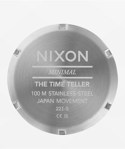 Nixon Time Teller Nylon Silver, Rosewood & Black Analog Watch
