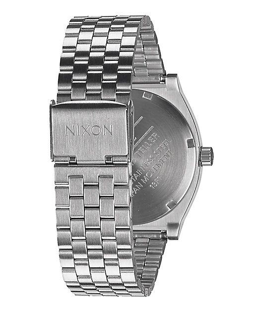 Nixon Time Teller Silver & Black Analog Watch