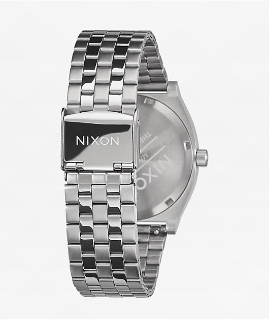 Nixon Time Teller Silver & Byron Blue Analog Watch