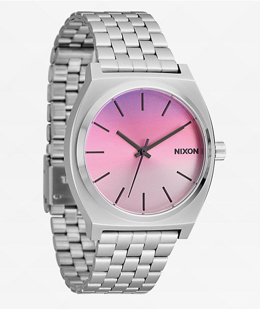 Nixon Time Teller Silver & Dawn Analog Watch