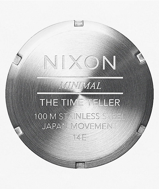 Nixon Time Teller Silver & Green Sunray Analog Watch