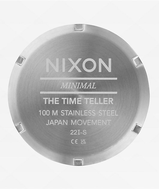 Nixon Time Teller Silver & Mandarin Analog Watch