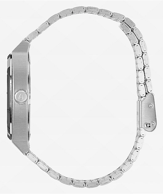 Nixon Time Teller Silver & Mandarin Analog Watch