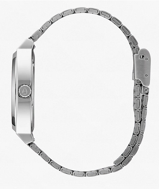 Nixon Time Teller Silver & Purple Sunray Analog Watch