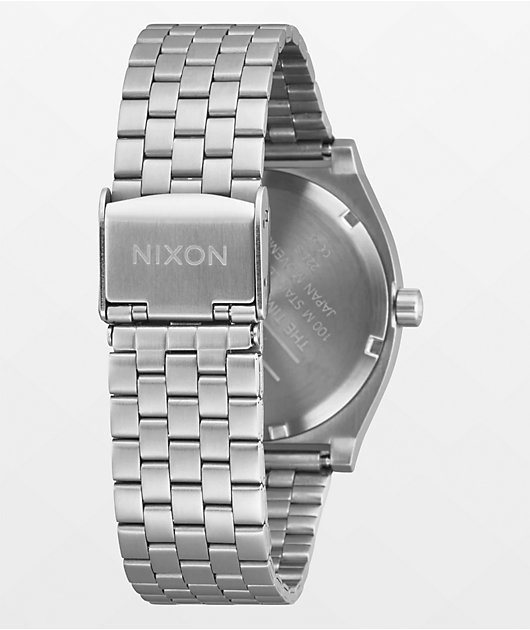 Nixon Time Teller Silver u0026 Pink Analog Watch