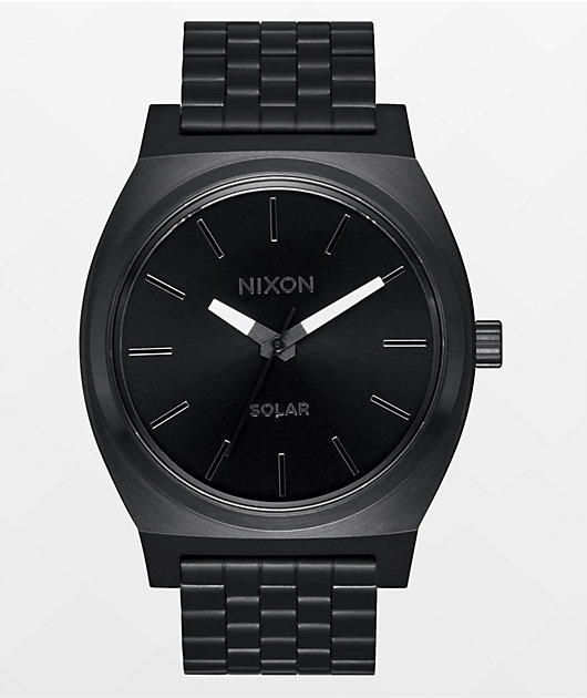 Nixon Time Teller Solar Black & White Watch | Zumiez