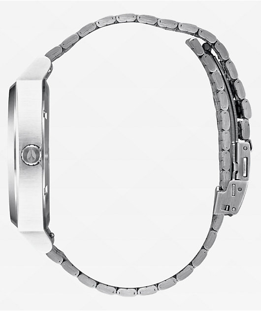 Nixon Time Teller Solar Silver & Rainbow Analog Watch