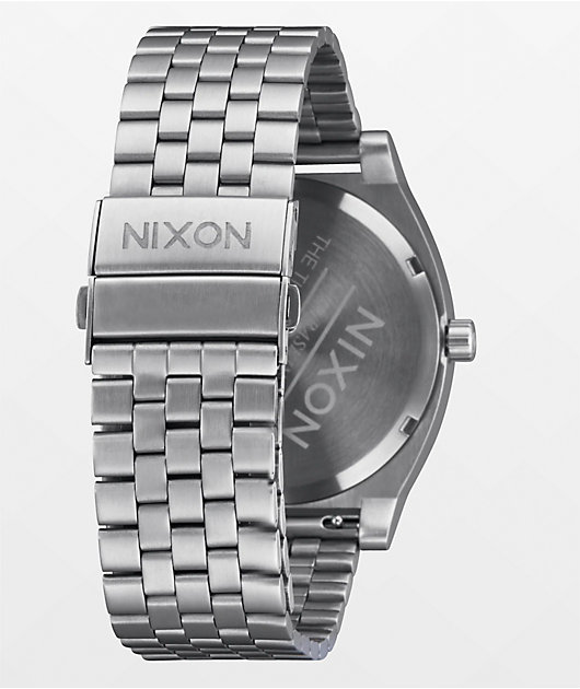 Nixon Time Teller Solar Silver & Jade Sunray Analog Watch