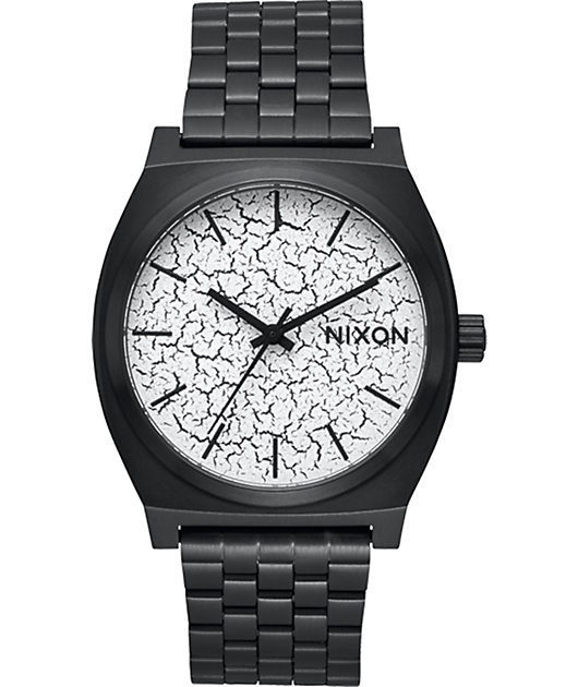 Nixon Timeteller Black Crackle Watch Zumiez