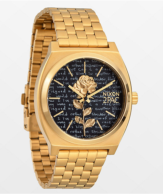 Gold nixon watch clearance zumiez