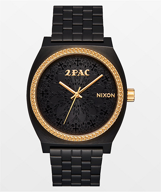 Nixon x 2PAC Time Teller Black Gold Analog Watch