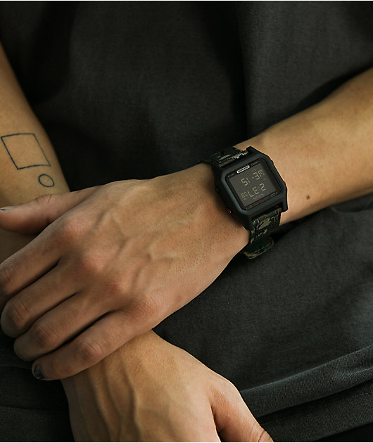 Nixon x Independent Staple Black & Camo Digital Watch