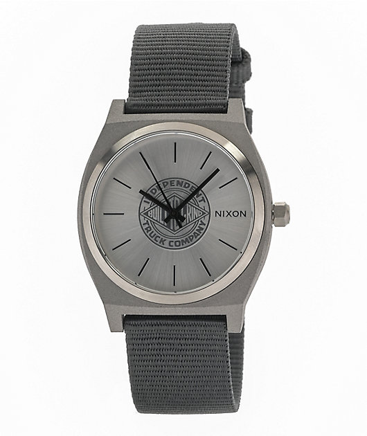 Nixon x Independent Time Teller Silver Analog Watch
