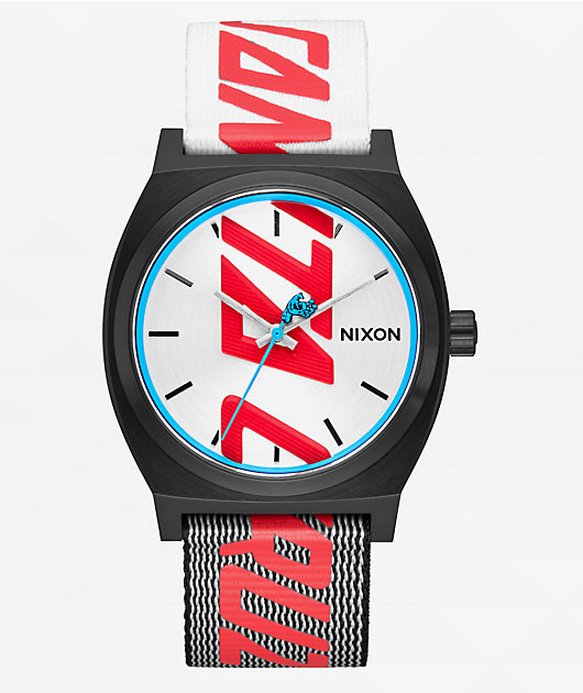 Nixon x Santa Cruz Time Teller Black Silver Analog Watch