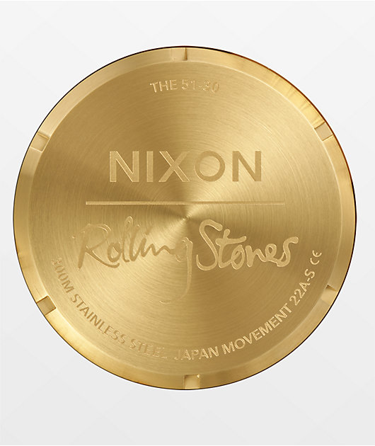 Nixon x The Rolling Stones 51-30 Gold Analog Watch