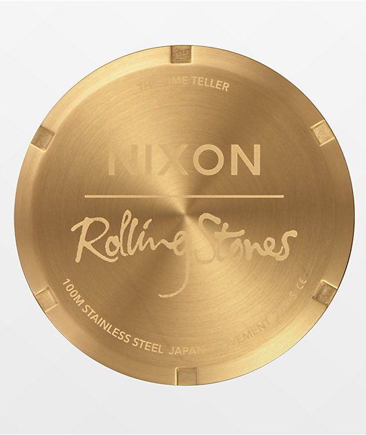 Nixon x The Rolling Stones Time Teller Gold Analog Watch