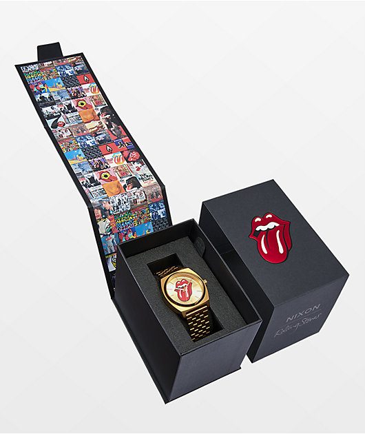 Nixon x The Rolling Stones Time Teller Gold Analog Watch
