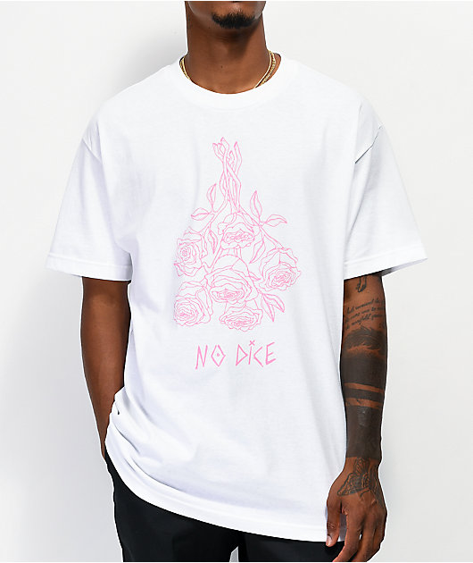 No Dice Dead Roses White T-Shirt