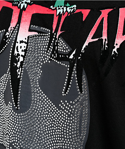 No Fear Roses Skull Black T-Shirt | Zumiez