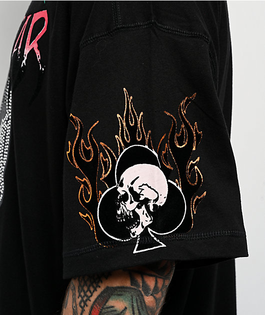 No Fear Roses Skull Black T-Shirt | Zumiez