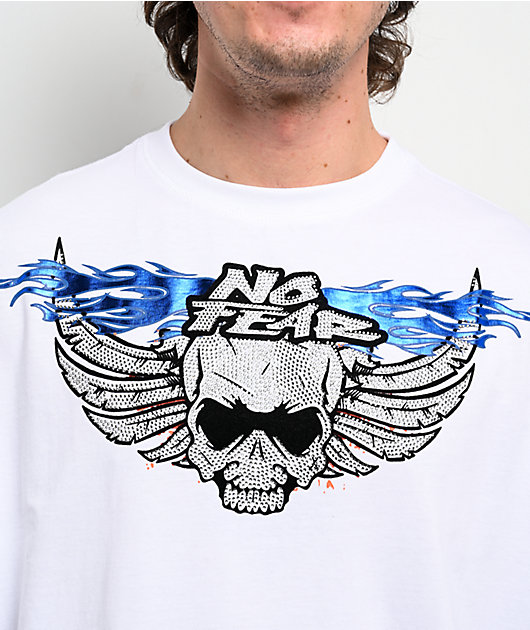 No Fear Skull Wings White T-Shirt