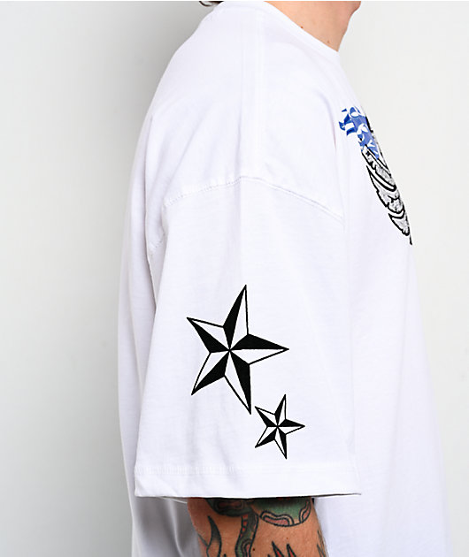 No Fear Skull Wings White T-Shirt