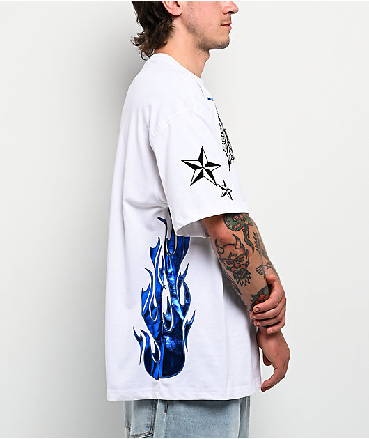 No Fear Skull Wings White T-Shirt