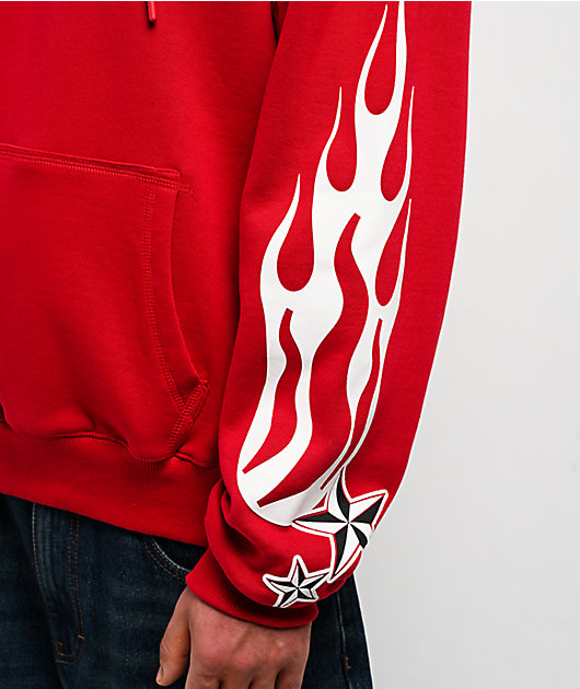 No Fear Star Red Hoodie | Zumiez