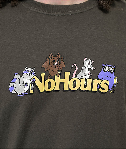NoHours Creatures Charcoal T-Shirt