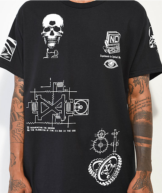 NoHours Glitch Black T-Shirt