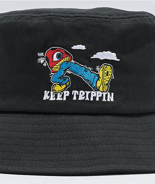 NoHours Keep Trippin Black Bucket Hat
