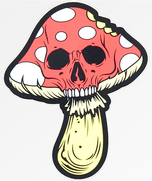 NoHours Mushroom Skull Sticker