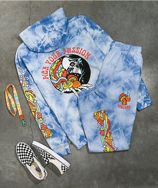 NoHours Passion Blue Tie Dye Hoodie
