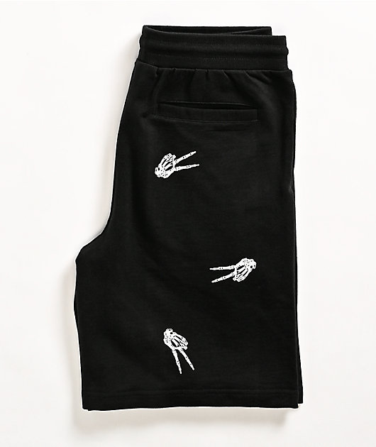 plain black sweat shorts