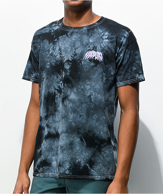 Blue, grey and blacktie dye shirt by