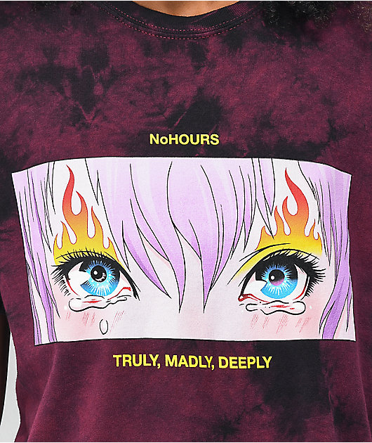 NoHours Truly Maroon Wash T-Shirt 