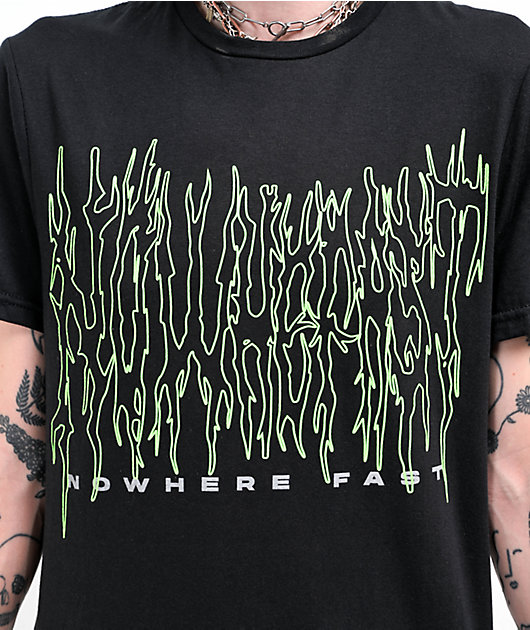 Nowhere Fast Matrix Logo Black T-Shirt