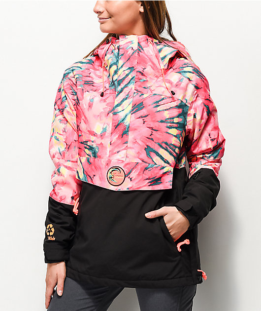 tie dye snowboard jacket