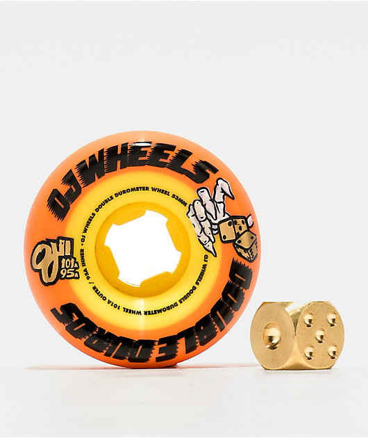 OJ Double Duro 53mm 101a Pastel Orange Skateboard Wheels | Zumiez