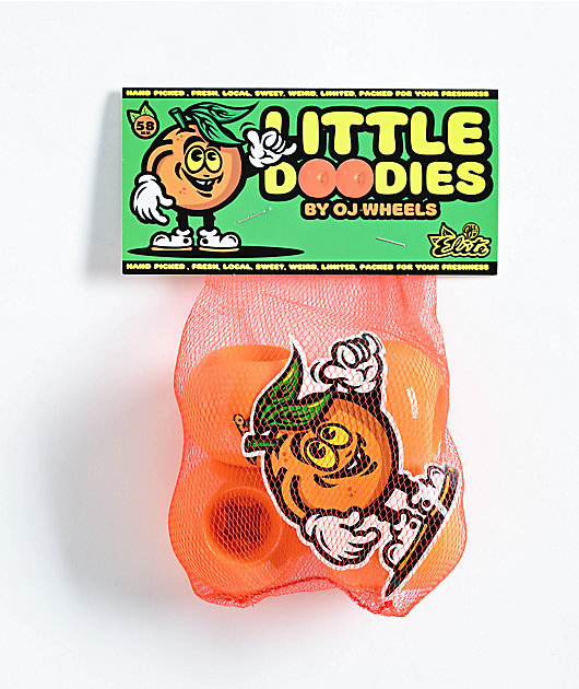 mo'oji OJ Lil Doodies 58mm 99a Orange Skateboard Wheels | Zumiez