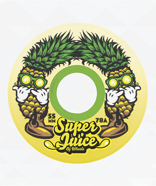 OJ Mini Super Juice Pina Colada 55mm 78a Yellow Cruiser Skateboard Wheels