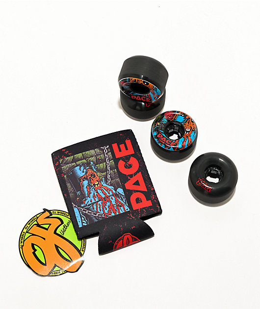 oj wheel 三本木心　54mm99a OJ Pace Elite Mini Combos 54mm 99a Black Skateboard Wheels