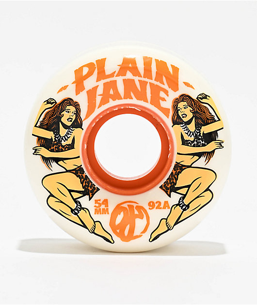 OJ Plain Jane Jungle Keyframe 54mm 92a White Skateboard Wheels