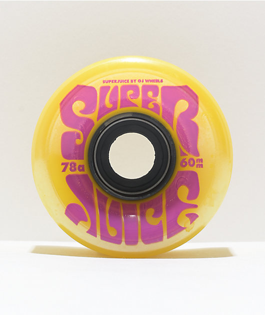 OJ Super Juice 60mm 78a Yellow Cruiser Skateboard Wheels