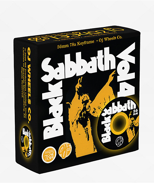 OJ Wheels x Black Sabbath 60ミリ　78a 60mm Black Sabbath Paranoid Super Juice 78a | OJ Skateboard Wheels