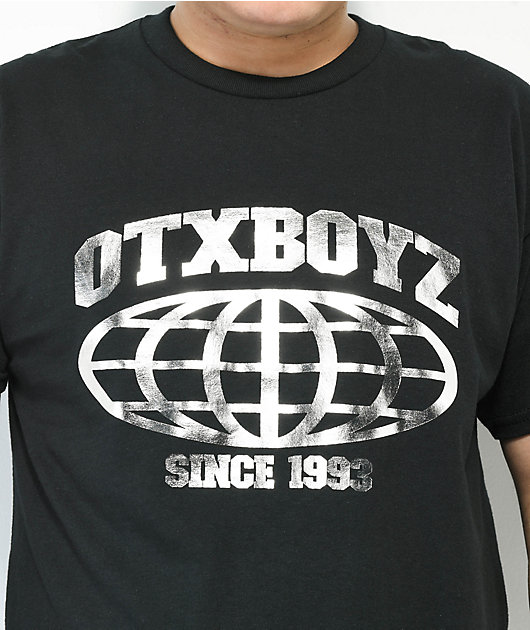 OTXBOYZ Globe Foil Black T-Shirt