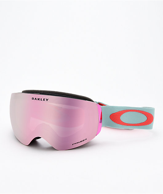 Oakley Flight Deck XM Arctic Surf Coral & PRIZM Pink Snowboard Goggles