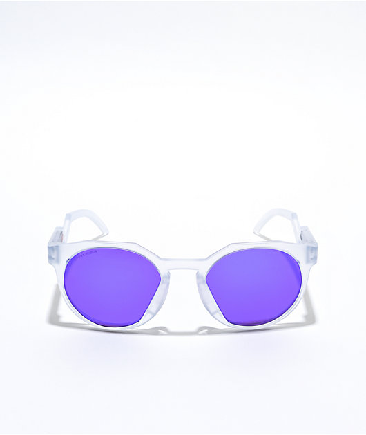 Oakley HSTN Matte Clear & Violet Prizm Sunglasses